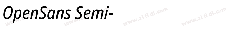 OpenSans Semi字体转换